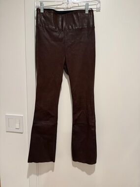 Leather Flare Pants